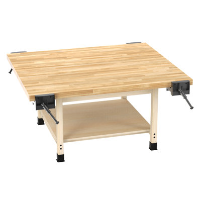 64'' W Wood Top Workbench