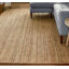 Tapis tressé en jute beige foncé naturel tissé à la main 5 pi x 8 pi Deeanna-93842265