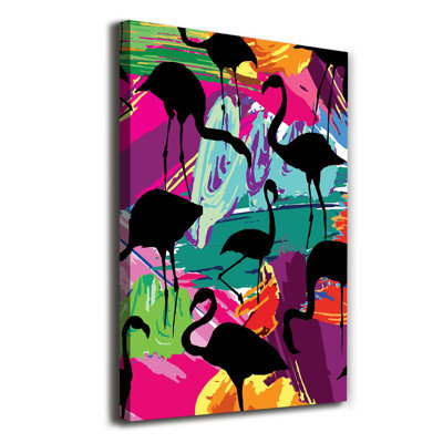 Flamingos - Wrapped Canvas Print