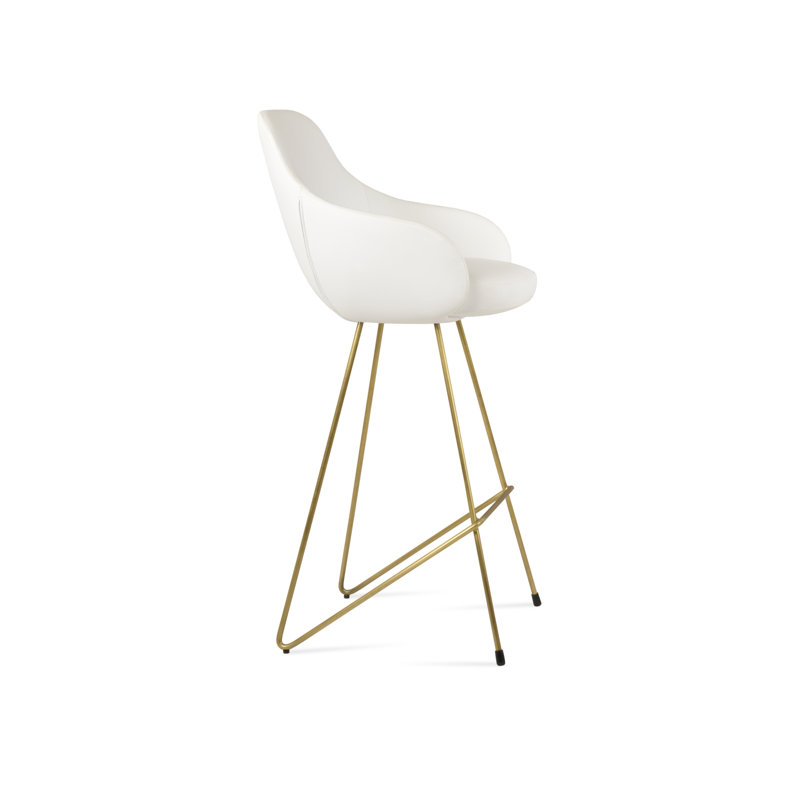 Tabouret de bar 29 po Gazel Cat, Blanc