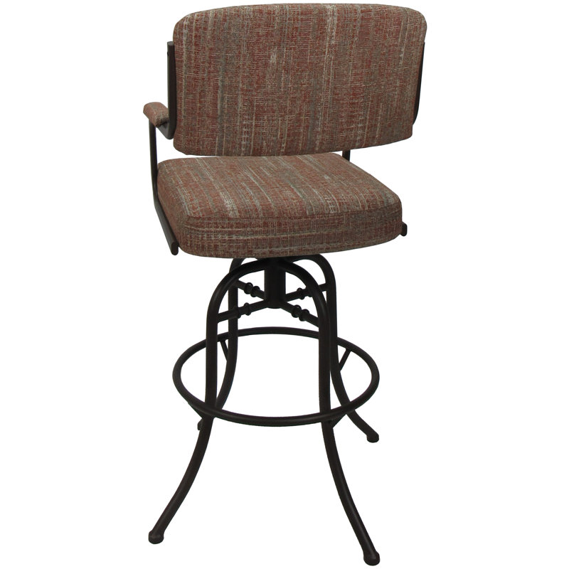 Tabouret de bar pivotant 30 po Jomiah, Brun, Rouge