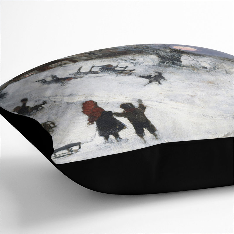 Square Cushion, Black, 40cm H x 40cm W x 15cm D