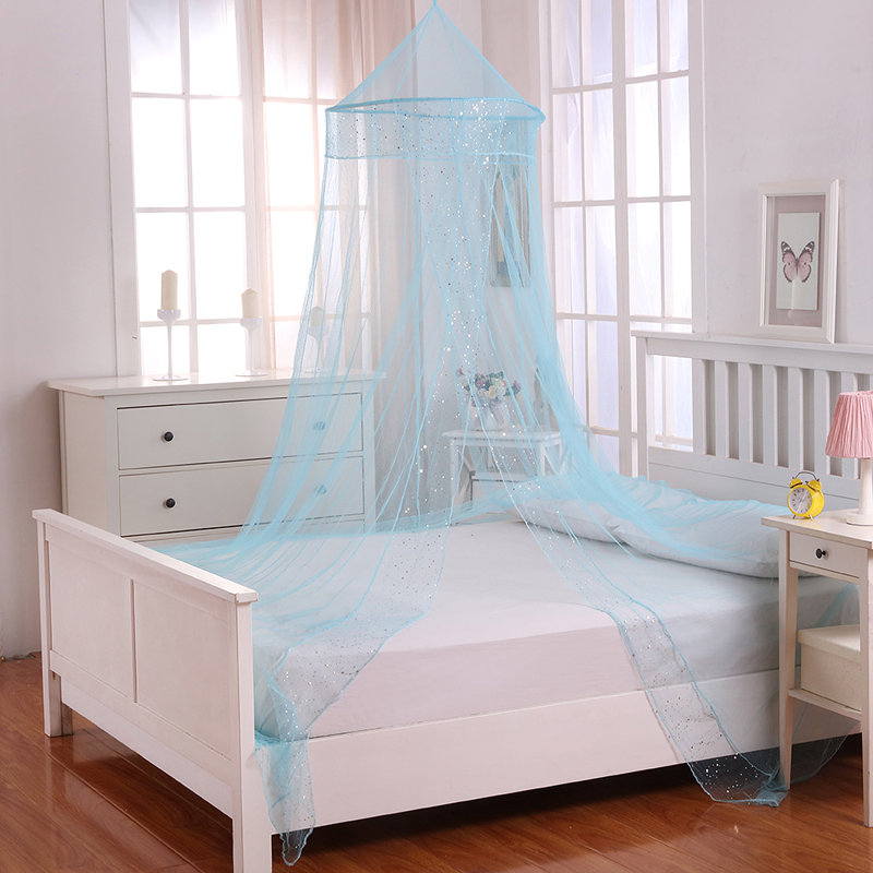  Lit à baldaquin pliable pour enfants, Bleu