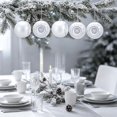 Décoration de Noël Boule de Noël 6 pièces Créative Boule décorative colorée Arbre de Noël Atmospheres de Festival ou Ornements de scène de mariage Diamètre 8cm