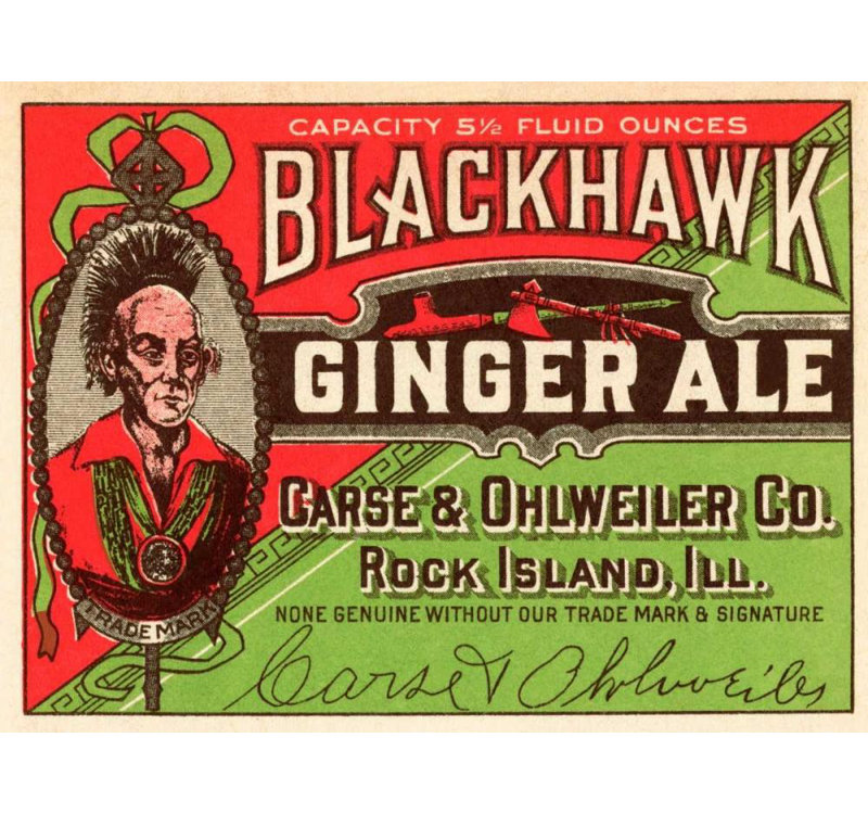 Art sur toile Alcott Hill® Vintage Booze Labels, «Blackhawk Ginger Ale», H 15 po x l 18 po