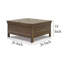 Table basse Chip Lift Top, rangement caché, bois d'acacia brun de 36 pouces