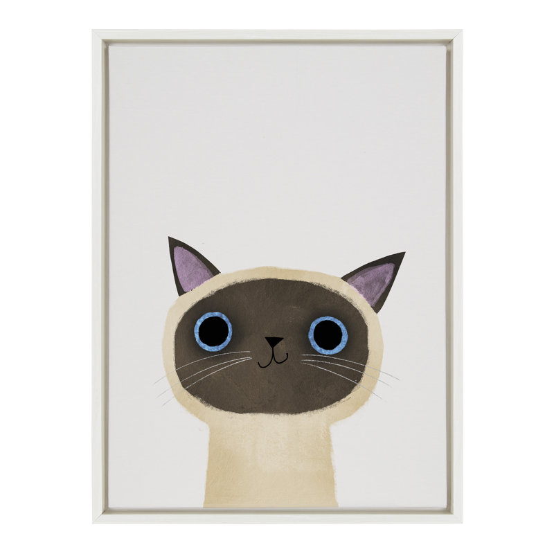 Impression sur toile encadrée «Siamese Cat» par Planète Chat