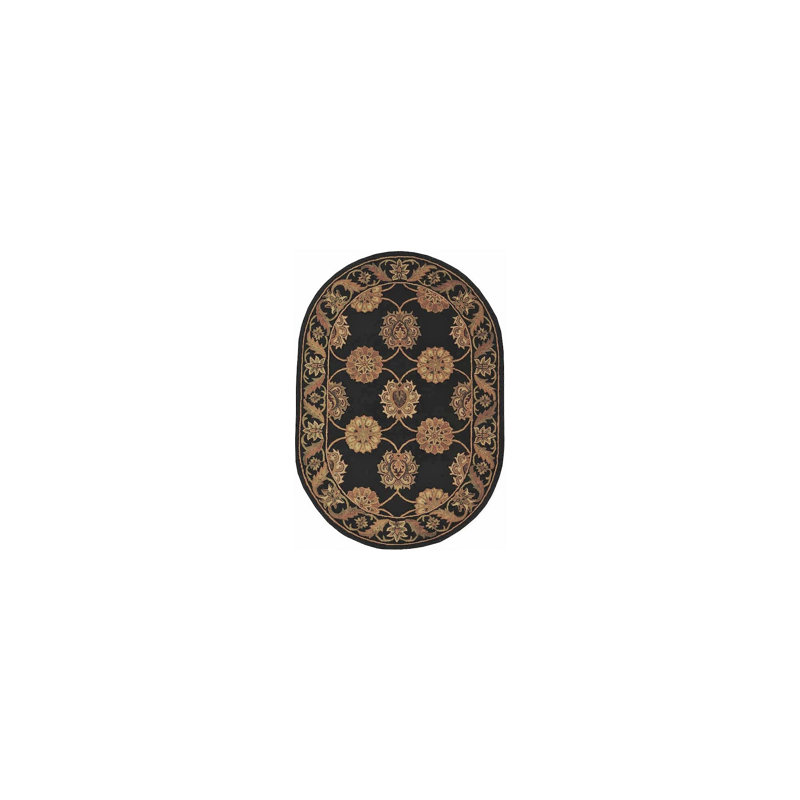 Balthrop Hand Tufted Wool Oriental Rug, Oval 7'6" x 9'6"