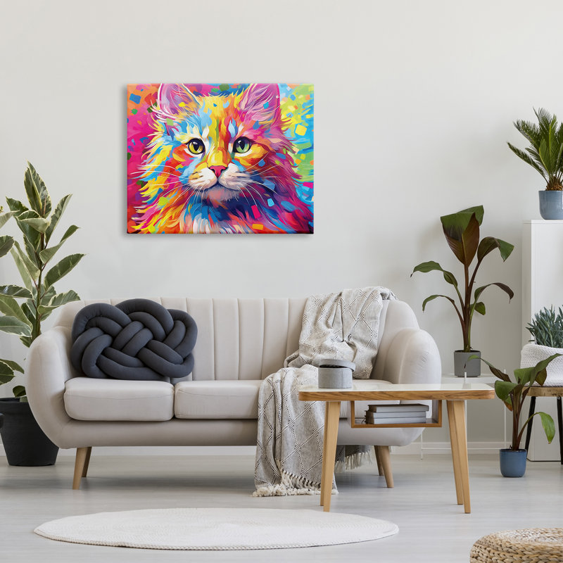 Vivid Cat par Image World, H 30 po x l 40 po x P 1,5 po