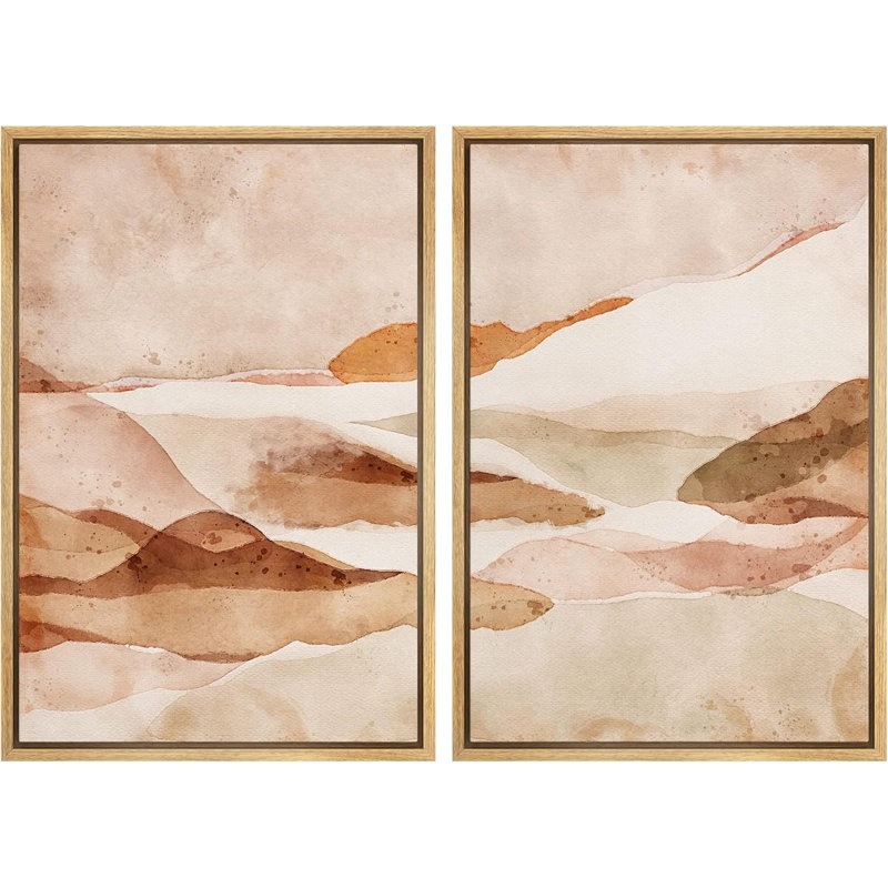 Illustration de formes abstraites et vives, aquarelle, Naturel, H 24 po x l 32 po