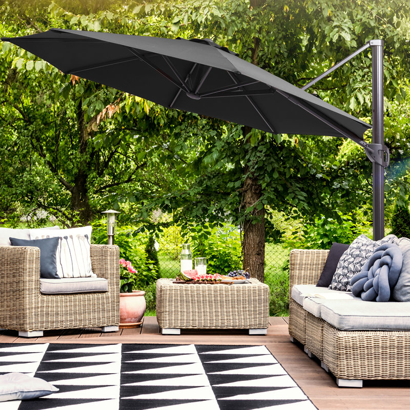 Parasol suspendu 11 pi Urbanna, Noir, noir, noir, noir