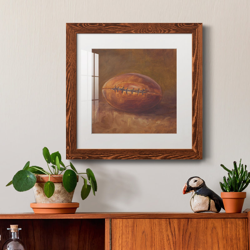 " Rustic Sports IV ", 31.5'' H x 31.5'' W x 1'' D, Maple, White