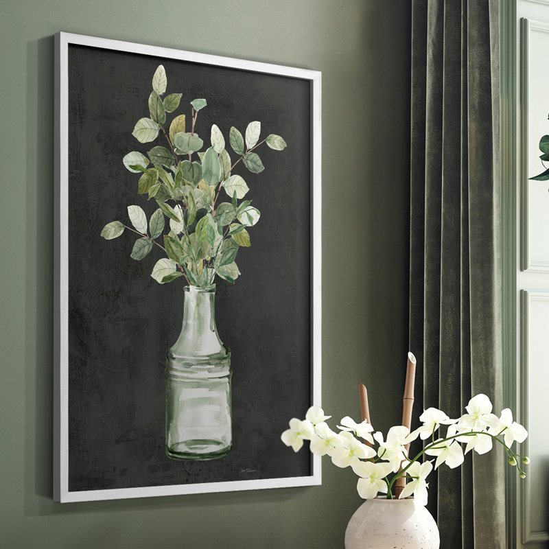 Artisanal Bouquet I, reproduction encadrée - bois massif, Blanc, H 20 po x l 16 po
