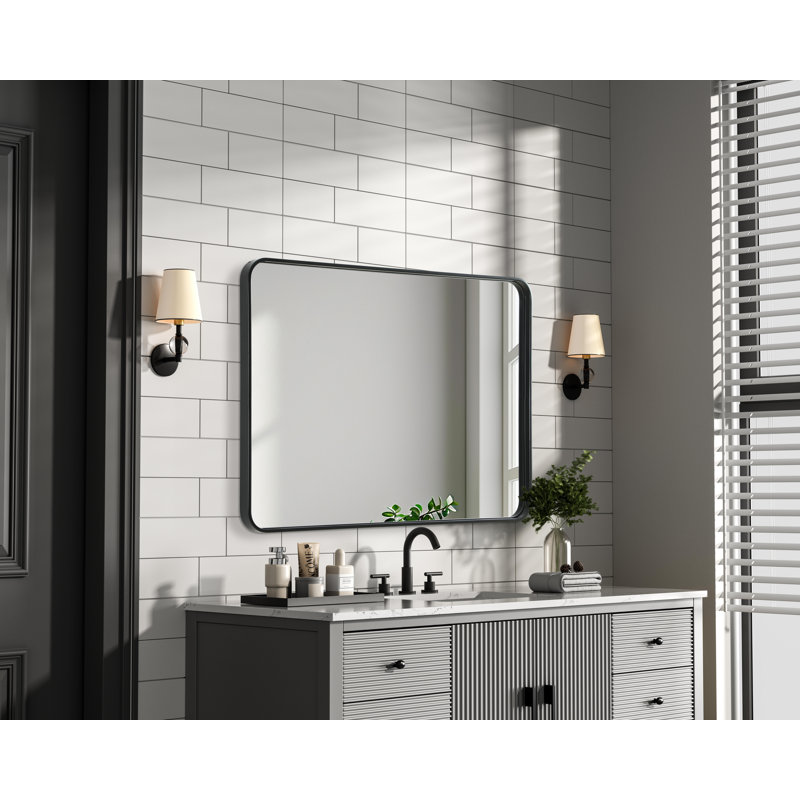 Miroir Erath, 40 po x 30 po, Noir