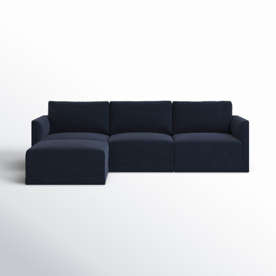 Deirdre Velvet L-Shaped Sectional Reversible