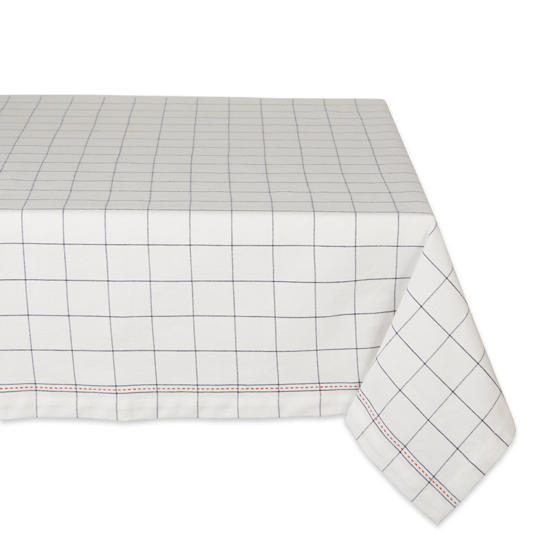 Aeroome Rectangle Plaid Cotton Tablecloth Weight