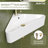 22 Inch Small Corner Bathroom Sink - White Triangle Porcelain Ceramic Wall Mount Vessel Sink, Above Counter Design With Single Faucet Hole & Overflow