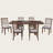 7-Piece Farmhouse Extendable Dining Table Set, 78" Rustic Wooden Table with 6 Upholstered Chairs-794432026-794432101