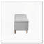 Banc de rangement rectangulaire à fermeture douce avec finition grise