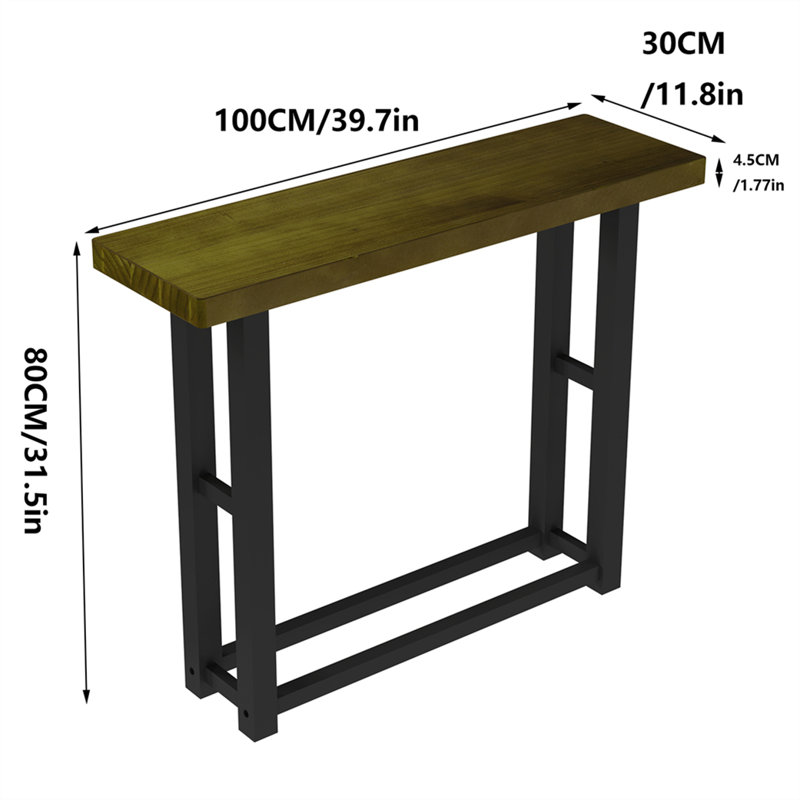 Drost 100cm Solid Wood Top Console Table