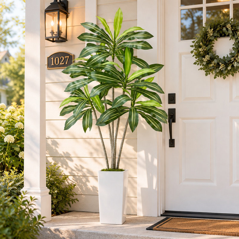 72 " H Faux Dracaena Plant in Plastic Planter