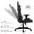 Inbox Zero Gaming Chair with Zodiac Star Sign  Poker Crown Adjustable Armrest and Adjustable Headrest PC & Racing Game Chair in Black
