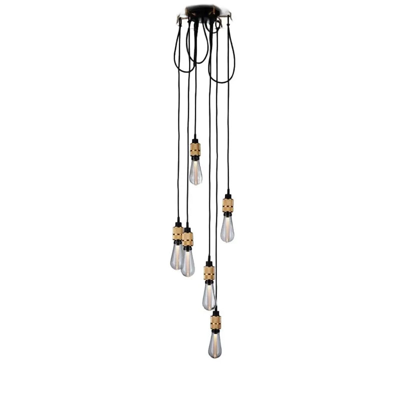 Cross Knurl 6 - Light Pendant, Brass