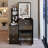 Compact and Versatile Bedside Cabinet with Advanced LED Mirror and Ample Storage