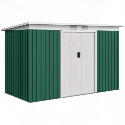 Durable Metal Garden Storage Shed with Double Lockable Doors for Secure and Organized Outdoor Tool Storage