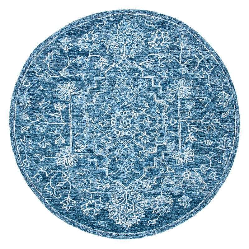 Judston Hand Tufted Wool And Cotton With Latex Oriental Rug, Round 6'