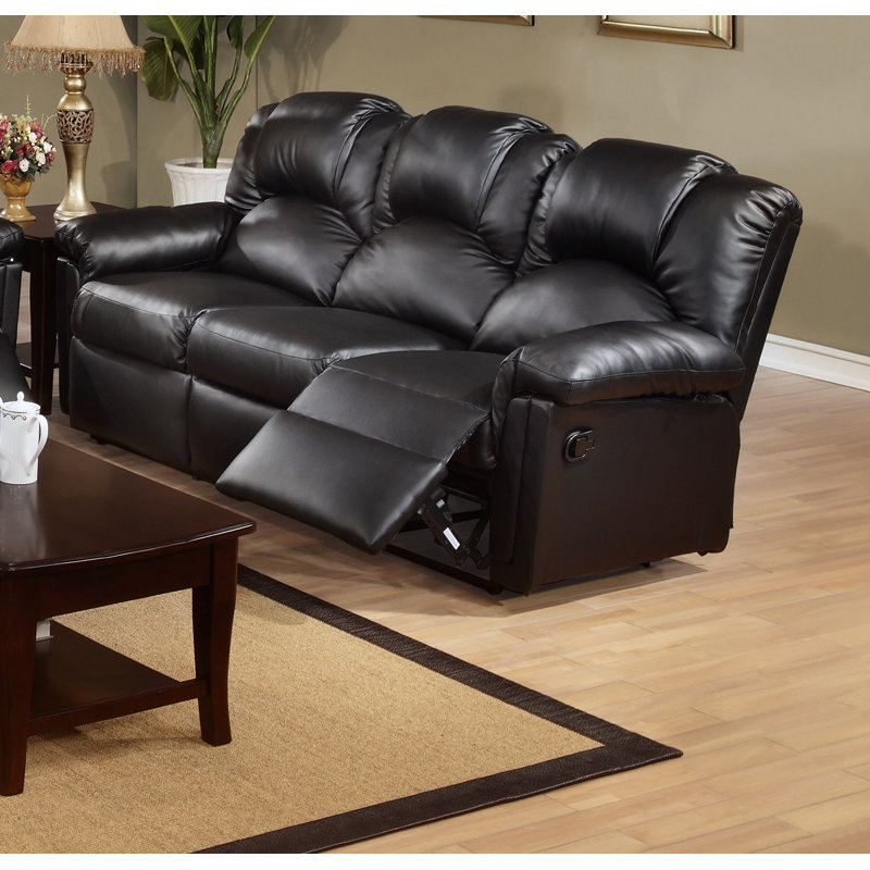 Modern Contemporary Style 3pc Living Room Set 1x Sofa 1x Loveseat 1x Chair Black Finish Pillow Arms Cushion Backrest Primary Living Room Furniture