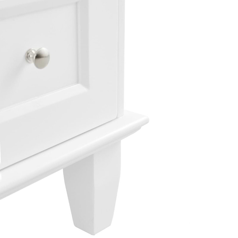 Nora 24" Freestanding Standard Single Bathroom Vanity with Top, White, White Carrara Marble, 36"