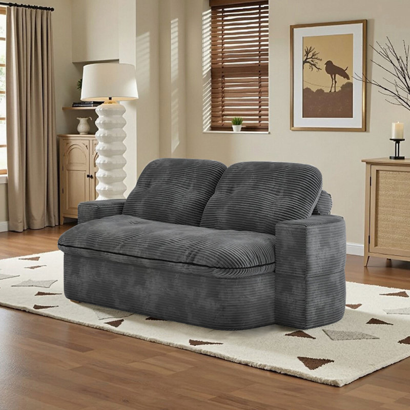 Canapé-lit modulaire convertible 2-en-1 avec matelas en mousse à mémoire de forme - Aucun assemblage requis, canapé-lit peu encombrant pour salon, chambre à coucher, studio