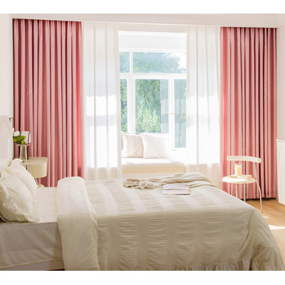 Nazima Cotton Blend Room Darkening Curtain Single Panel