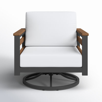Townsend Metal Outdoor Swivel Rocking Chair with Sunbrella® Cushion