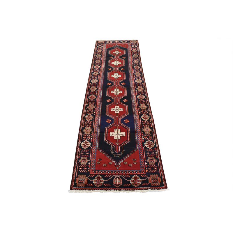 Tapis bleu unique de 3 pi 9 po x 11 pi 8 po