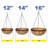 Set of 5 - Delania Coconut Hanging Basket 14-Inch-469292996
