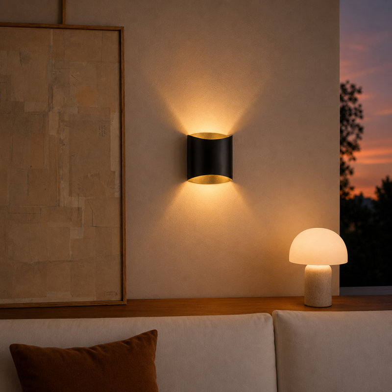 Preston 1 - Light LED Flush Mounted Sconce, White/Silver