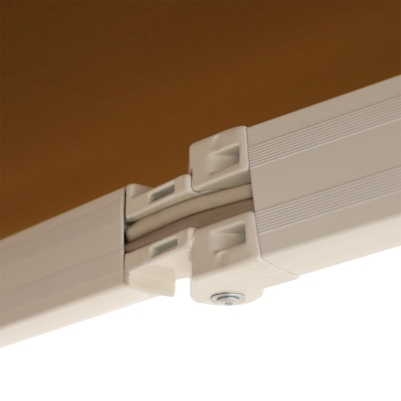 Manual Retraction Slope Patio Awning, Coffee, 116.1" W x 96.5" D