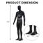 Kinbor Male Mannequin Full Body - 72.8 Inch Mannequin Stand with Metal Base, Faceless Male Mannequins Shirt Display Stand for Retail Clothes Shop Display, Adjustable & Detachable Maniqui, Black