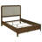 Verona Walnut Upholstered Queen Panel Bed