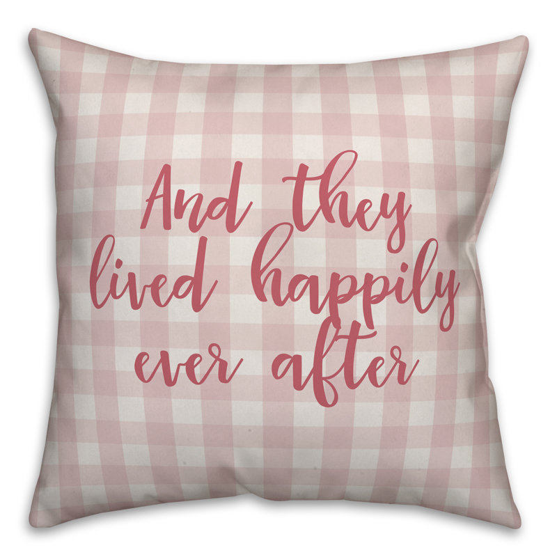 Plaid Throw Pillow, Throw Pillow, Pink
