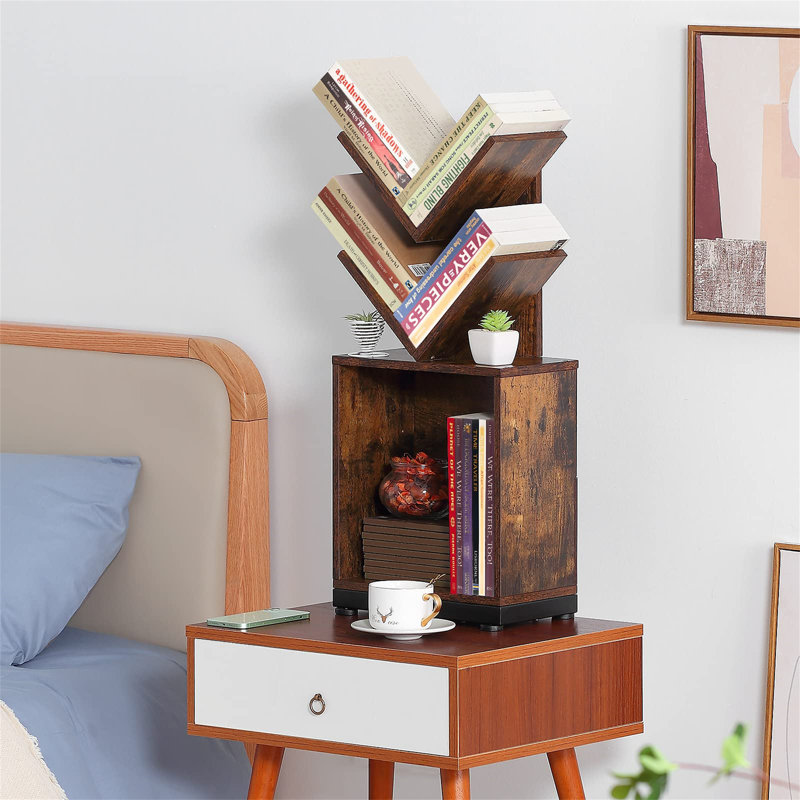 Bayarmaa 67cm H x 30cm W Geometric Bookcase