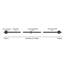 Black Carbon Steel Adjustable 2.5cm Bay Window Single Curtain Rod-47123975