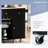 Kitchen Island With Electrical Socket & Drop Leaf. Black. Adjustable Shelves, Wine Storage. Convenient For Daily Use Connection Down Shelf, Side Storage, 5 Movement-1137555381