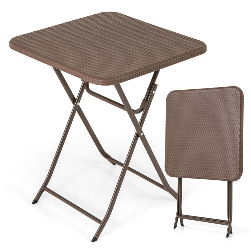 Square Outdoor Bistro Table ,, Brown