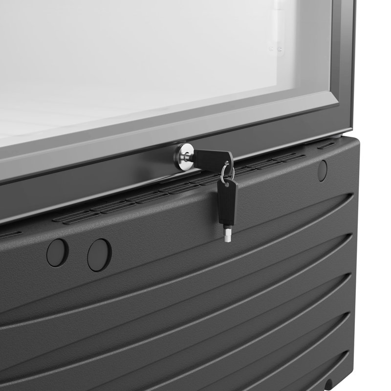 Black 6 Cu. Ft. Glass Door Commercial Display Refrigerator