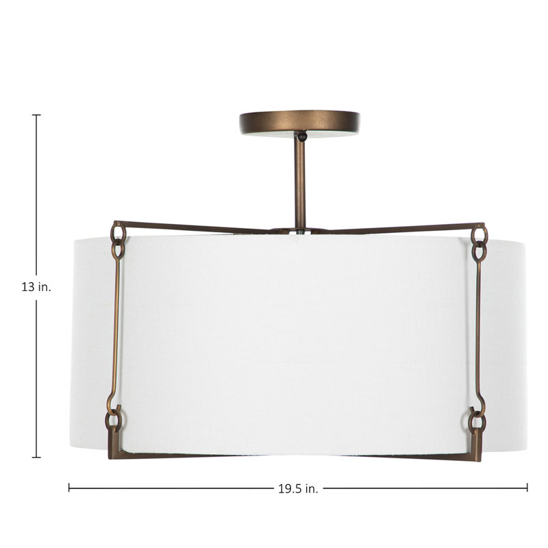 Theresa Semi Flush Mount, Matte Bronze