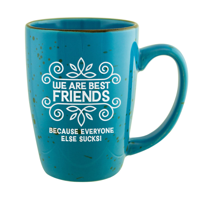 We Are Best Friends Sand Etched Ceramic Coffee Mug, 16oz