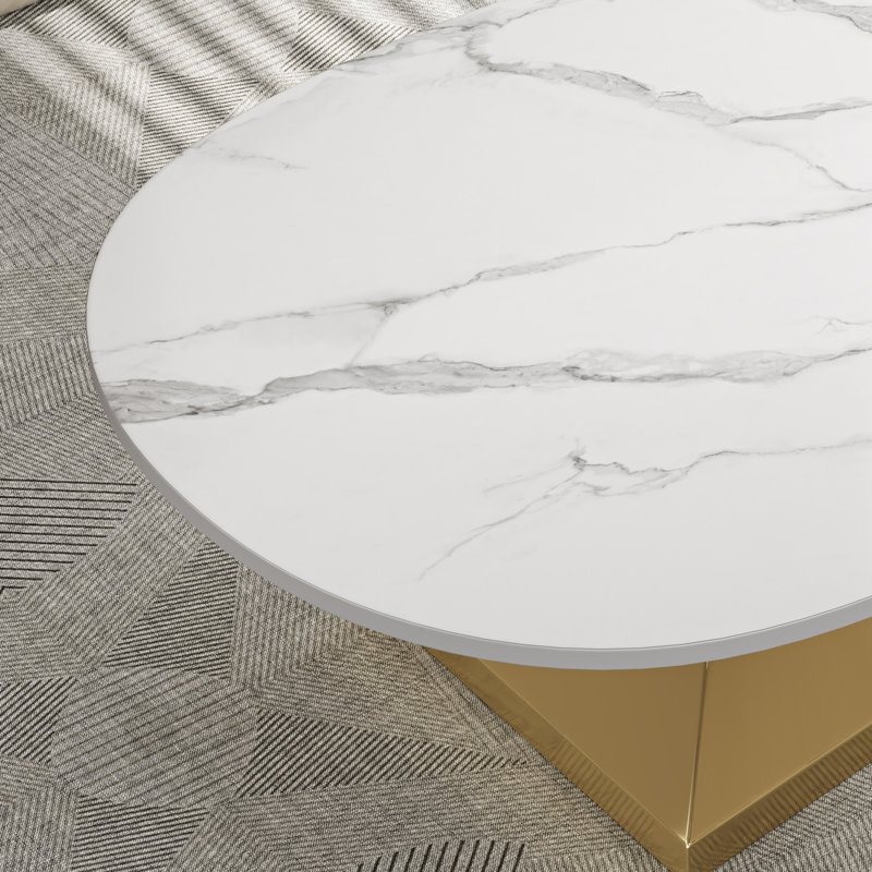 Table basse en pierre frittée Modern, Gold